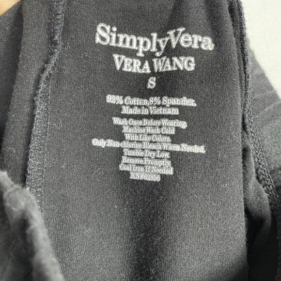 Simply Vera Vera Wang Women's Black Mid-Rise Capri Leggings Size S - Picture 4 of 8